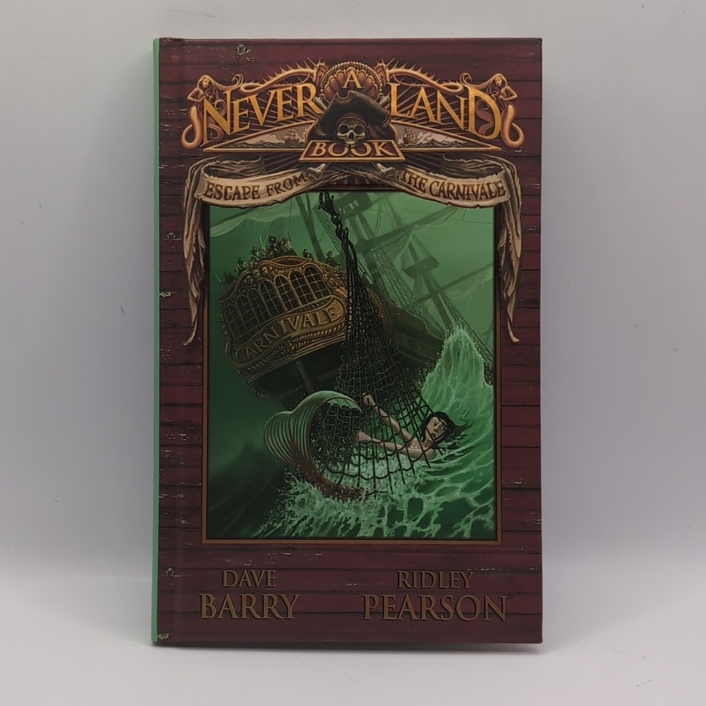 Genuine Dave Barry Signed Never Land Book "Escape From The Carnivale" 1st / 1st